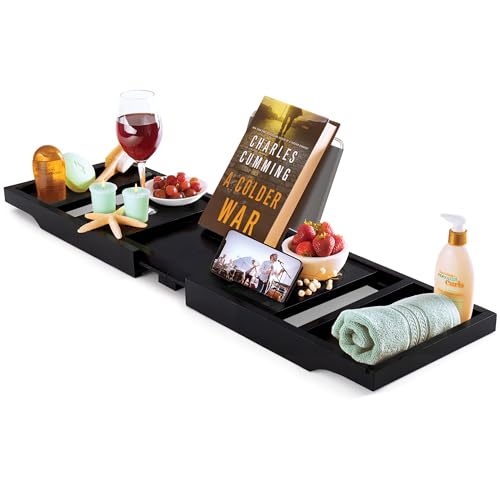 Bathtub Tray Expandable Bamboo Bath Caddy