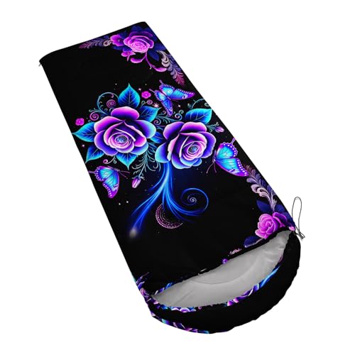 Image of QOOMO Ball Flower Camping Sleeping Bags,3 Season Warm & Cool Weather,Lightweight,Waterproof Sleeping Bags for Adults & Kids,Traveling,and Outdoors,Camping Gear Equipment
