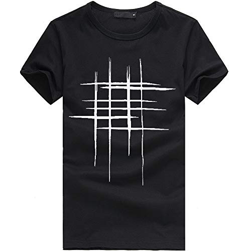 MEIbax - (M - 3XL) - Camiseta - Moda - para Hombre - T-Shirt Hombre Manga Corta Casual Moda Cuello Redondo Chico Tops