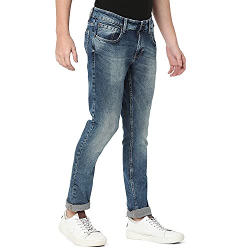 Image of Spykar Men's Slim Fit Low Rise Casual Jeans