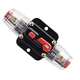 RKURCK 40 Amps Audio Inline Circuit Breaker Reset Fuse, 12V-24V DC Manual Reset Inline Fuse Holder f