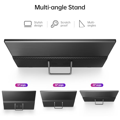 Image of Yxk Portable Monitor 15.6 Inch 1080P USB-C HDMI Ultra-Slim Travel Monitor with Kickstand, for Laptop, PC, Mac Phone, PS, Xbox, Swich IPS Ultra-Thin Zero Frame Gaming Monitor