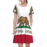 Material: This summer dresses for women is made of 95% polyester and 5% spandex, soft and comfortable, breathable, suitable for all-day wear Features: Summer dresses for women. Above knee length, round neck, short sleeve and pockets, the loose cut bo...