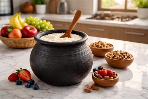 Image of Handcrafted Ecofriendly Terracotta Earthen Clay Curd /Dahi /Yoguart /Biryani Clay /Mud Cooking Pot | Dal /Mathani Handi | Mitti Yogurt Bowl for Setting /Serving (700 ML)