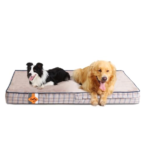 Laifug Orthopedic Memory Foam Pet(40"x 25"x 4",Black)/Dog Bed with Durable Waterproof Liner and Removable Washable Cover 40.0"L x 25.0"W x 4.0"Th Black