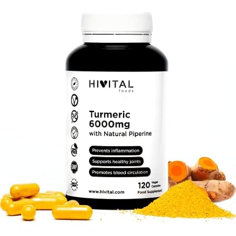 Cúrcuma 6000 mg, Extracto al 95% con Pimienta Negra Cover