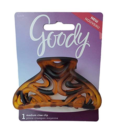 Goody Women's Medium Claw Clips - 2 Pcs (Tortoise Filigree)