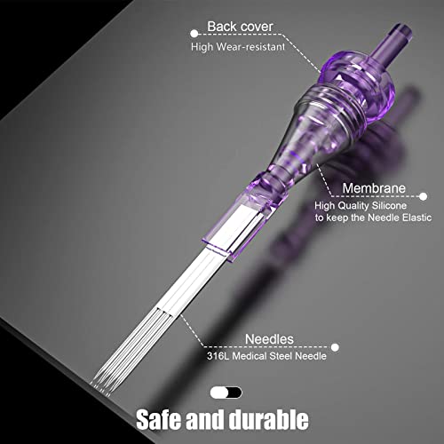 Image of Wormhole Tattoo Cartridge Needles, 20pcs 13RM Disposable Tattoo Needle Cartridges Standard 13 Curved Magnum for Tattoo Pen Tattoo Cartridge Machine Permanent Makeup Tattoo Supplies (1213RM)
