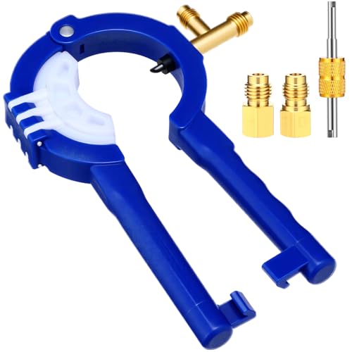 Válvula Can Tap lateral 3 en 1 R134A R12 con adaptadores, kit miniatura 1