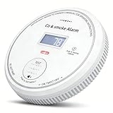 Smart WiFi Smoke & CO Detector with Mobile Alerts, 10-Year Built-in Battery, LED Indicator, 85dB Alarm for House