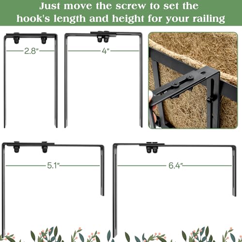 ZeeDix 3 Pack Metal Window Box for Railings, 24 Inch Over Railing Planter Boxes with Coco Liners, Hanging Flower Box Planters for Outdoor Fence Deck Porch Balcony & Patio by ZeeDix - Image 6
