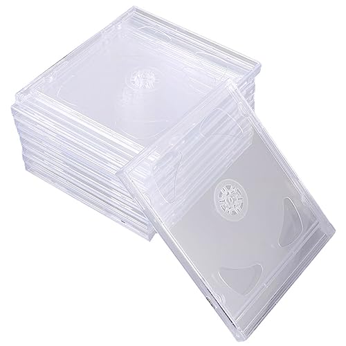 PRETYZOOM 9Pcs Double CD Storage Cases Transparent Acrylic Dvd Holders CD Jewel Cases for Convenient Organization and Protection of and Dvds