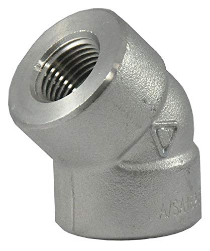 Elbow, 45 Deg, 1/2 In, 304 Stainless Steel