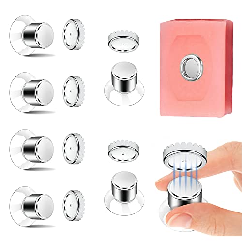ZYNERY Lot de 6 Porte-savon Magnétique, Fixation Solide, Porte-savon Aimanté en Acier Inoxydable pour Salle de Bain et Cuisine
