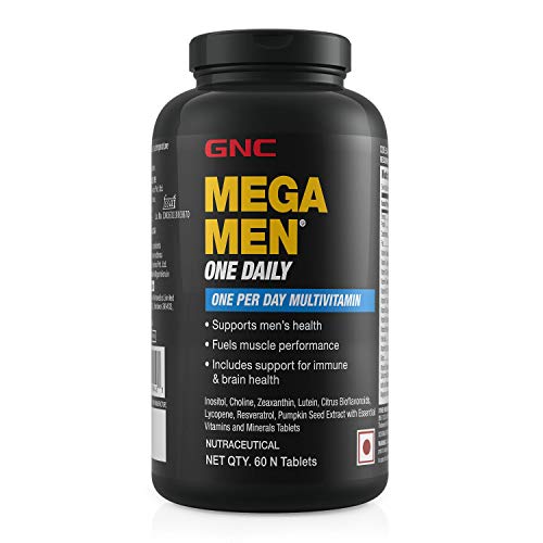 GNC Mega Men One Daily Multivitamin With Vitamin C, D, Zinc And Vitamin E (Supports Immunity And Fuels Skeletal Muscles) – 60 Tablets GNC Mega Men One Daily Multivitamin With Vitamin C, D, Zinc And Vitamin E (Supports Immunity And Fuels Skeletal Muscles) – 60 Tablets