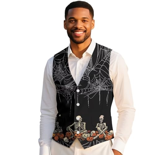 Men's Suit Vest Business Formal Dress Waistcoat Slim Fit Casual Blazer Jacket Wedding Prom Waistcoats with Pockets