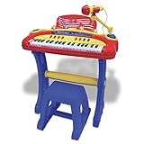  Bontempi Tastiera Elettronica A 37 Tasti con Microfono, Gambe E Sgabello