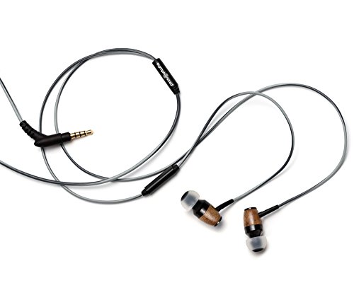 Symphonized Drm Premium Genuine Wood In-Ear Noise-Isolating Headphones With Mic (Black/Gray) #TOP4