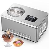 COWSAR 2.1 Quart Ice Cream Maker Machine with Built-in Compressor, No Pre-freezing, LED Digital Display, Frozen Yogurt, Keep-cooling and Timer,...