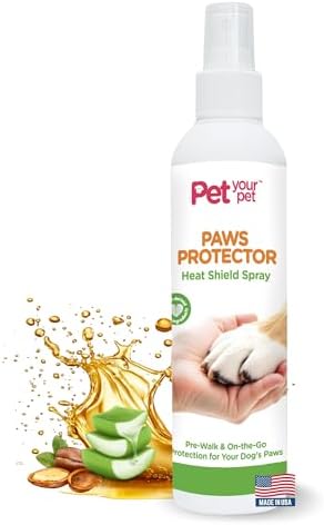 Pet Your Pet Paws Protector Heat Shield Spray for Dogs 4oz, Non-Toxic Paw Protection for Hot Pavement, Rough Terrain & Sand, Made in USA, Keeps Paws Soft & Moisturized