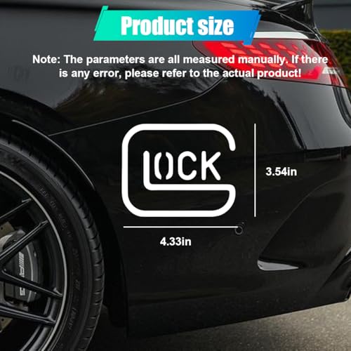 Image of Safe Action Gun Car Sticker Decal, Pistol Perfection Vinyl Waterproof Sticker, Military Veteran Truck Bumper Decal for Locker, Fridge, Mailbox, Laptop, Water Bottle (White)