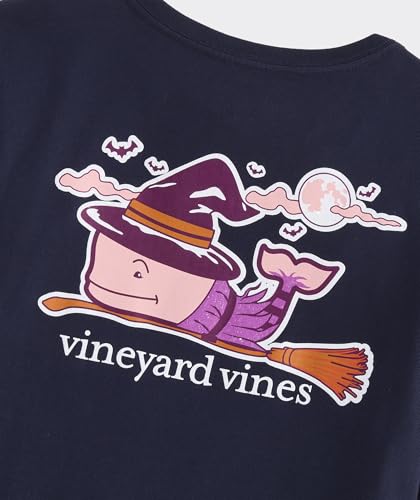vineyard vines Girls' Glitter Witch Whale Long-Sleeve Tee3