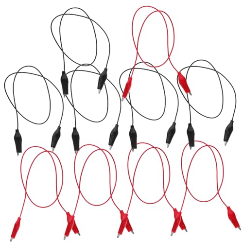 LIFKICH Alligator Clip Test Leads 10pcs Insulated Wire Set Electric Testing Circuit Wire Insulation Test Leads Insulated Cable for DIY Projects