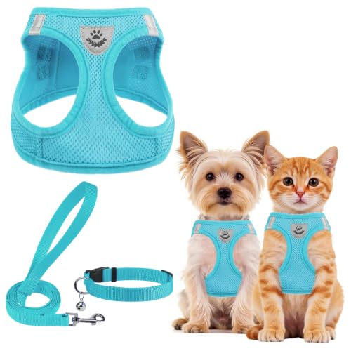 PUPTECK Dog Harness, Collar and Leash Set No Pull for Small Medium Sized