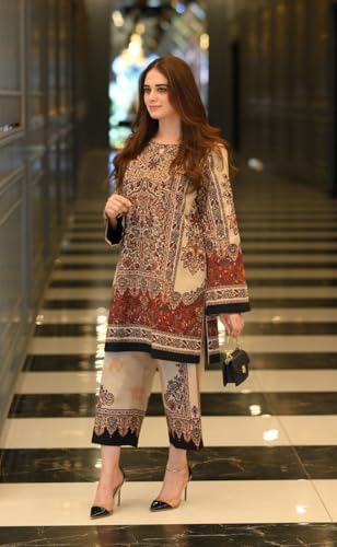 Image of ANNI Designer | Rayon Printed Straight Kurta with Palazzo | Stylish Ethnic Co-Ord Set for Women Kurta Pant Set | Trendy Kurti Set for Women