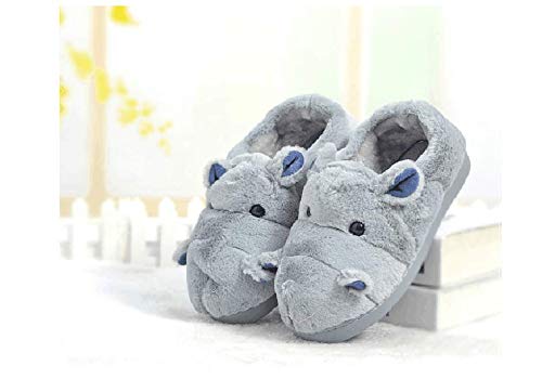 Adult & Children Cotton Hippo Home Plush Animal Slippers3