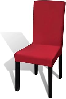 vidaXL 6 x Fundas Elásticas para Silla con Respaldo Burdeos Cubierta Asiento