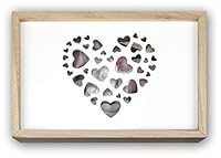 ZEP S.r.l. Love Box USB für 13 x 18 Fotos Holzbox, Holz, Natur und Weiß, Außenmaß 24,5 x 16 x 5 cm