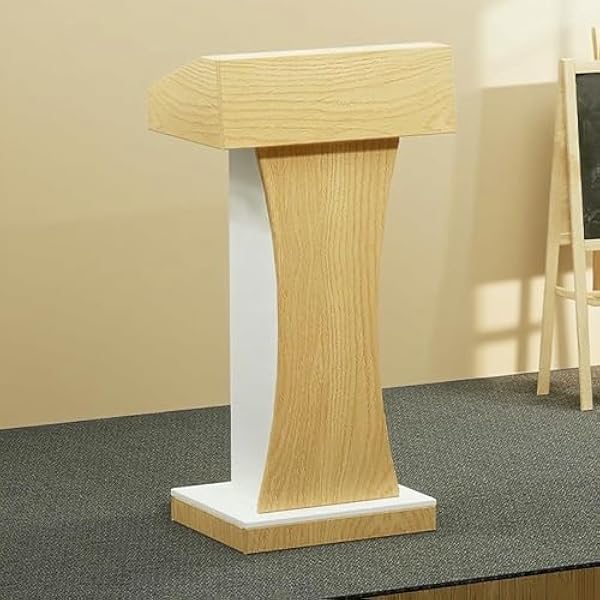 Drewniane podium – wszechstronny stojak głośnikowy do kościołów, biur, szkół, domowych konferencji, spotkań i wesel, przestronny obszar prezentacyjny do użytku profesjonalnego