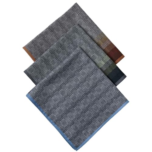 Mouchoirs en coton homme carreaux rétro tissu doux lot de 6 fin