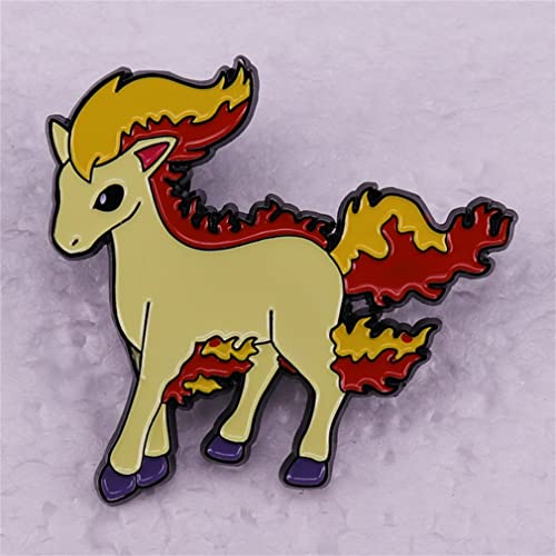 Small Fire Horse Brooch Anime Character Fire Horse Shape Badge Cartoon Animal Pattern Drip Oil Hard Enamel Pin Anime Fans Jewelry Gifts For Hats Jackets Shirts Canvas Bags #TOP5