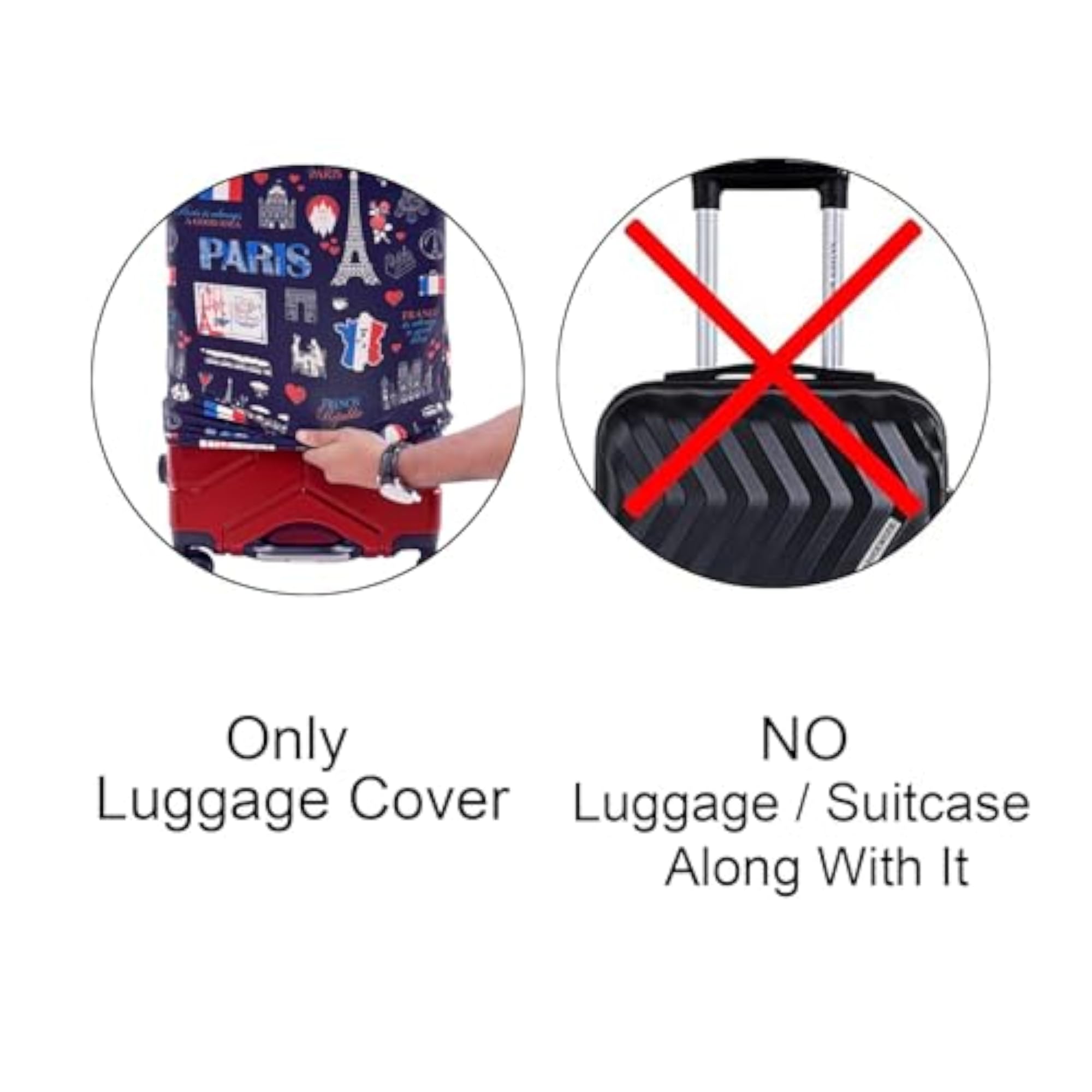 Printed Luggage Cover with Velcro Closure