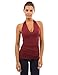 PattyBoutik Women's Halter Ruched Sides Top (Burgundy S)