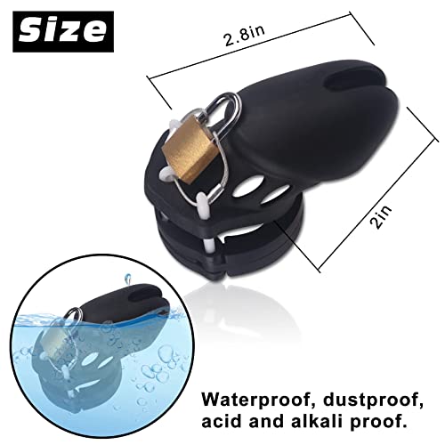 Silicone Chastity For Men Breathable Chastity Device，Cock Cage Chastity Devices Lightweight Sexual Wellness Sweater-001 #TOP3