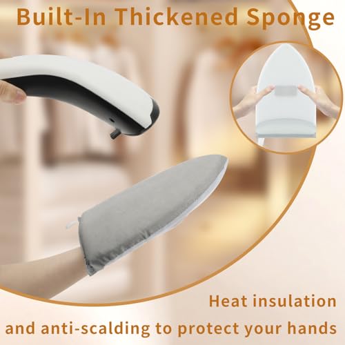 Dampfglätter-Bügelhandschuhe Mit Fingerschlaufe,Garment Steamer Ironing Gloves with Finger Loop,Wasserdichter Anti Dampfhandschuh,Klappbar Kleiderbügel,Bügelhilfe Mit Einer Hitzeabweisenden Oberfläche