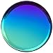 FREELOVE Stainless Steel Rainbow Round Serving Tray, Dinner Serving Tray Cosmetics Jewelry Organizer Towel Tray Tea Tea Tray Decorative Plates(Rainbow 2, Round 11 inch)