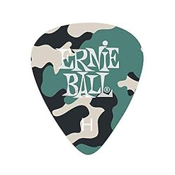 Ernie Ball P09223 Lot de 12 médiators lourds en cellulose, motif camouflage - Les Beatles, Paul McCartney, John Lennon, RIngo Starr, George Harrison