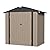 Greesum 6×4FT Outdoor Storage Shed, Metal Patio Storaged Sheds with Lockable Doors, Sheds & Outdoor Storage for Bike, Backyard, Pool and Garden, Brown