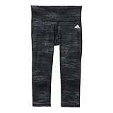 adidas Performance Women's Performer Mid Rise 3/4 Tights, Black Heather, Small