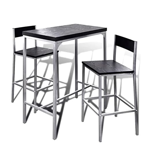 vidaXL Set de Mesa Alta y Taburetes Desayuno Muebles Bar Comedor Cocina Silla
