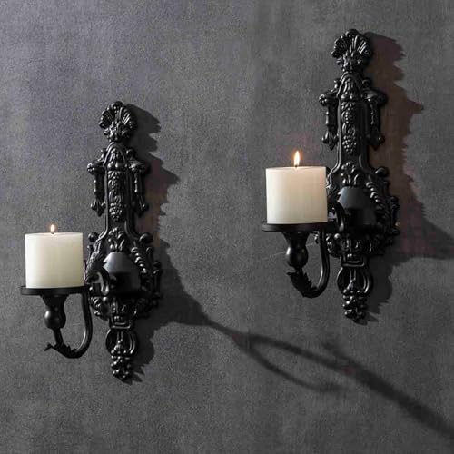 GAKA Wall Sconce Candle Holder Set of 2 Gothic Metal
