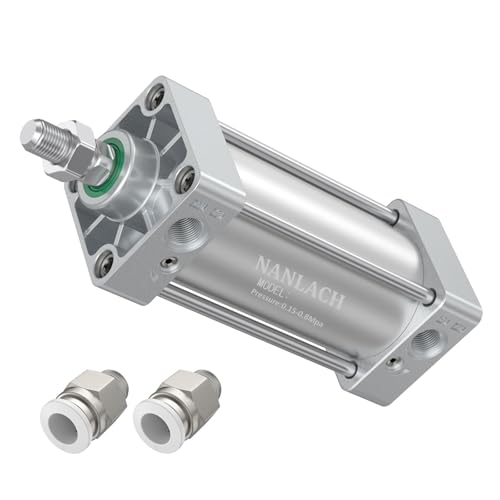 NANLACH Aluminum Alloy Pneumatic Air Cylinder Bore:2 inch(50 mm), Stroke:4 inch (100 mm),Screwed Piston Rod Dual Action Large Thrust SC50X100 by NANLACH - Used condition - US$24.84