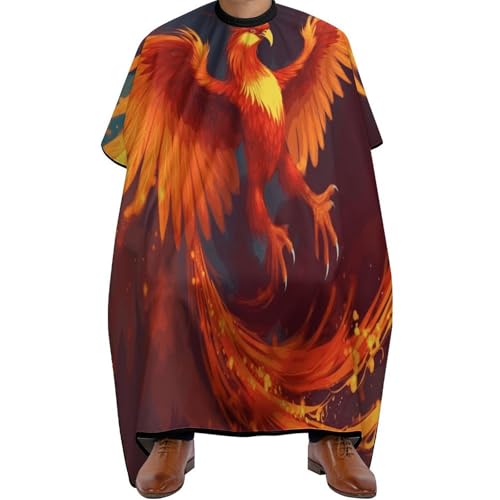 Capa de peluquería Phoenix roja para adultos miniatura 1