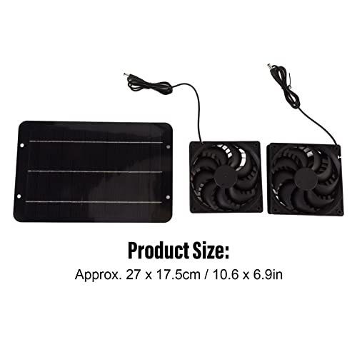 Extractor de aire solar 10W 12V Rengue con panel epoxi impermeable para gallineros e invernaderos 5