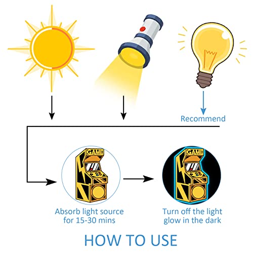 Blue Game Luminous Sticker Wall Stickers Luminous Game Wall Decals For Boys Room Video Game Controller Wall Stickers Game Zone Eat Sleep Game Wall Decals For Kids Girls Teens Bedroom Playroom Decor #TOP2