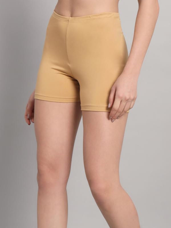 Image of Women's Workout Yoga Athletic Running Dance Gym Shorts High Waist Cheerleader Volleyball Short Pants Skin